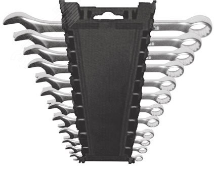 Ключи комбинированные в пластиковом держателе, набор 12 шт (6-22 мм)