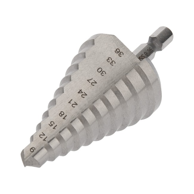 Сверло по металлу ступенчатое 9,0-36,0 мм 110 mm 62 HRC Kranz