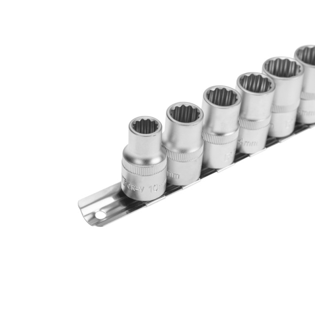 Набор торцевых головок 1/2, двенадцатигранные, CrV, 10 шт., 10-24мм REXANT Набор торцевых головок 1/2, двенадцатигранные, CrV, 10 шт., 10-24мм REXANT