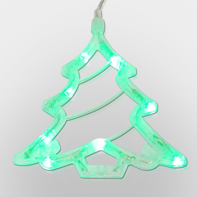 Фигура светодиодная Елочка на присоске с подвесом, цвет зеленый Фигура светодиодная Елочка на присоске с подвесом, цвет зеленый