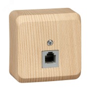 ЭТЮД Розетка телефонная 1xRJ11 наружная сосна ЭТЮД Розетка телефонная 1xRJ11 наружная сосна