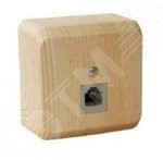 ЭТЮД Розетка телефонная 1xRJ11 наружная сосна ЭТЮД Розетка телефонная 1xRJ11 наружная сосна