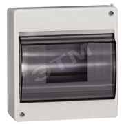 Щит распределительный навесной ЩРн-П-6 IP30 пластиковый белый прозрачная дверь КМПн 2/6