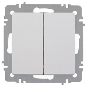 Выключатель 2-кл. СП Accent 6-104-01 10А IP20 250В AL/CU бел. Intro Б0063452 Выключатель 2-кл. СП Accent 6-104-01 10А IP20 250В AL/CU бел. Intro Б0063452