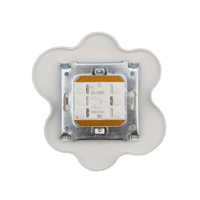 Выключатель двухклавишный KRANZ HAPPY Яичница скрытой установки, желтый/белый Выключатель двухклавишный KRANZ HAPPY Яичница скрытой установки, желтый/белый