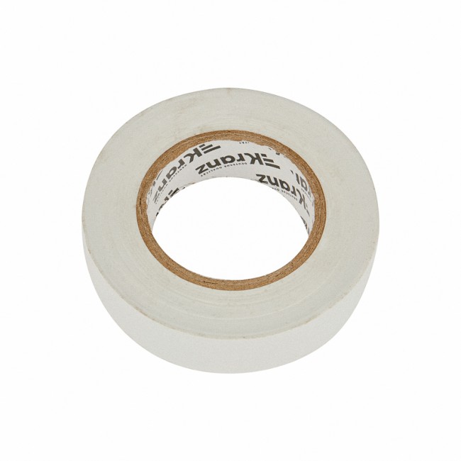 Изолента ПВХ 0,13х19 мм, 25 м, белая KRANZ