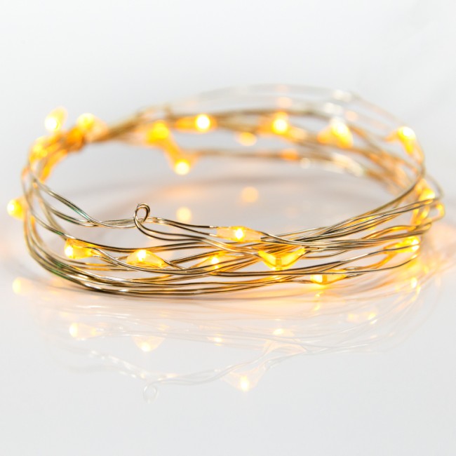 Гирлянда Роса, 2 м, 20 диодов, цвет желтый, тонкий батарейный блок Гирлянда Роса, 2 м, 20 диодов, цвет желтый, тонкий батарейный блок