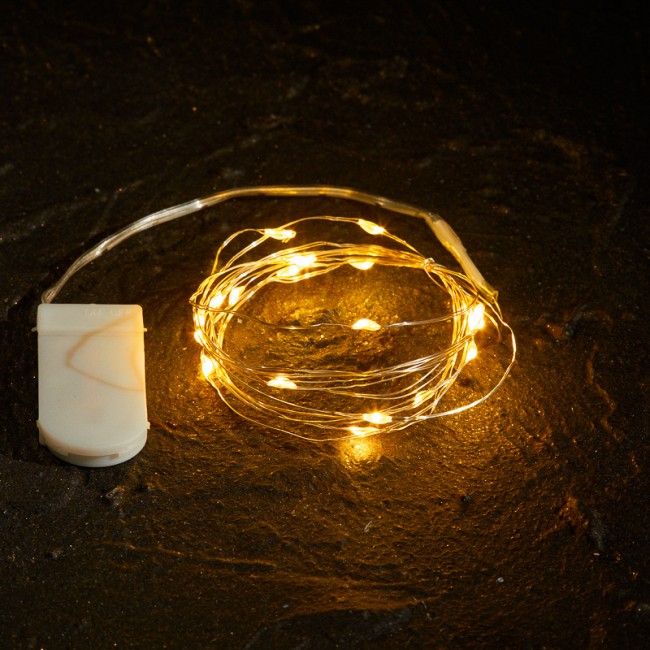 Гирлянда Роса, 2 м, 20 диодов, цвет желтый, тонкий батарейный блок Гирлянда Роса, 2 м, 20 диодов, цвет желтый, тонкий батарейный блок