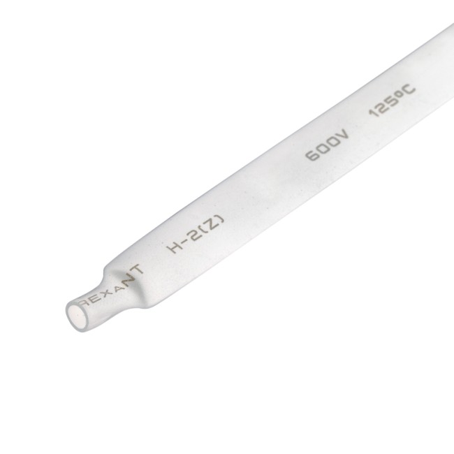 Трубка термоусаживаемая ТУТ нг 8,0/4,0мм, белая, упаковка 50 шт. по 1м REXANT Трубка термоусаживаемая ТУТ нг 8,0/4,0мм, белая, упаковка 50 шт. по 1м REXANT