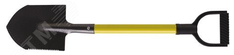 Лопатка туристическая с металлическим черенком и V-ручкой 160х215х760 мм