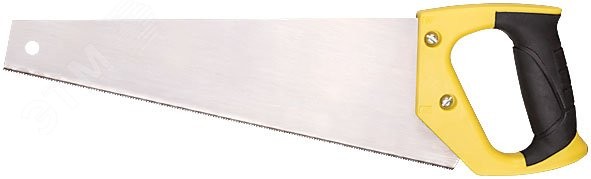 Ножовка по ламинату, мелкий каленый зуб 12 ТPI (шаг 2 мм), заточка, пласт.прорезиненная ручка 300 мм