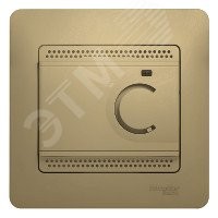 GLOSSA Термостат электронный теплого пола с датчиком в сборе 10A титан GLOSSA Термостат электронный теплого пола с датчиком в сборе 10A титан