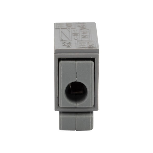 Строительно-монтажная клемма СМК 224-101 для светильника на 1 проводник (0,2-2,5)/(0,14-2,5) мм², серая (100 шт./уп.) REXANT