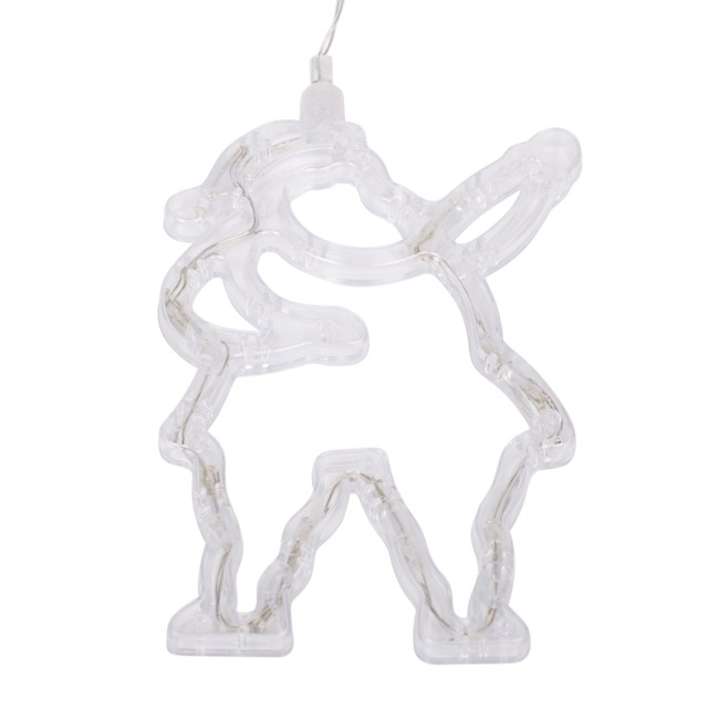 Фигура светодиодная Санта Клаус на присоске с подвесом, цвет белый Фигура светодиодная Санта Клаус на присоске с подвесом, цвет белый