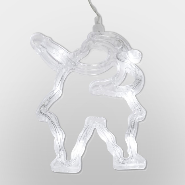 Фигура светодиодная Санта Клаус на присоске с подвесом, цвет белый Фигура светодиодная Санта Клаус на присоске с подвесом, цвет белый