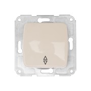 DEA Выключатель (переключатель) 1кл прох. с/у 10А мех. бежевый KRANZ