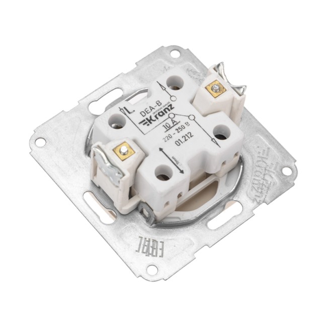 DEA Выключатель (переключатель) 1кл прох. с/у 10А мех. бежевый KRANZ DEA Выключатель (переключатель) 1кл прох. с/у 10А мех. бежевый KRANZ