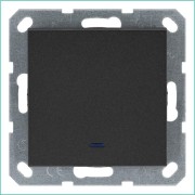 Выключатель 1-кл. 10А IP20 с подсветкой механизм антрацит Jasmart G3011NB
