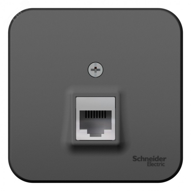 Розетка BLANCA наружная компьютерная RJ45, кат.5e, с изолирующей пластиной, антрацит Розетка BLANCA наружная компьютерная RJ45, кат.5e, с изолирующей пластиной, антрацит