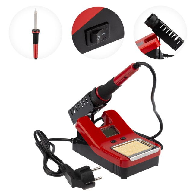 Паяльная станция (паяльник), модель R8906, с цифровым управлением, 48Вт, 230В, 160-480°C, ЖК дисплей REXANT Паяльная станция (паяльник), модель R8906, с цифровым управлением, 48Вт, 230В, 160-480°C, ЖК дисплей REXANT