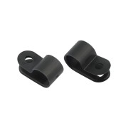 Кабельная скоба под винт REXANT 9 мм, черная, упаковка 50 шт.