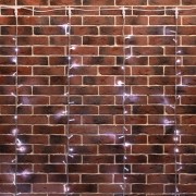 Гирлянда Светодиодный Дождь 2х6м, эффект водопада, прозрачный провод, 24В, диоды БЕЛЫЕ (трансформатор в комплекте)