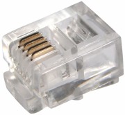 Разъем телефонный UTP, RJ-14 (6P4C), CAT 3 PROconnect Разъем телефонный UTP, RJ-14 (6P4C), CAT 3 PROconnect