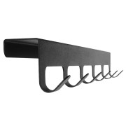 Вешалка навесная на дверь, 6 крючков, черная REXANT Вешалка навесная на дверь, 6 крючков, черная REXANT