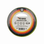 Изолента ПВХ 0,13х19 мм, 25 м, желто-зеленая KRANZ