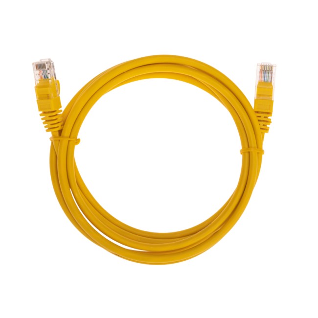 Патч-корд U/UTP, CAT 5e, RJ45-RJ45, 26AWG, LSZH, желтый, 2м  REXANT