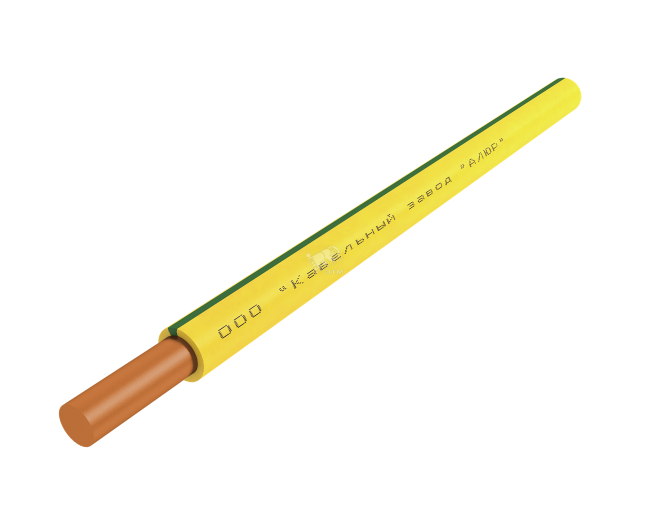 Провод силовой ПуВнг (А)-LS 1х6 желто-зеленый барабан однопроволочный