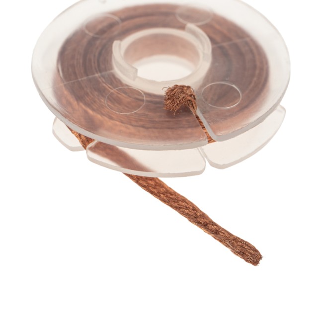 Оплетка для удаления припоя, медная, 2,5мм x 1,5м REXANT Оплетка для удаления припоя, медная, 2,5мм x 1,5м REXANT