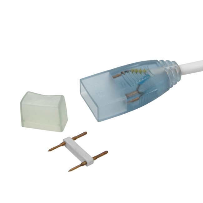 Установочный комплект для светодиодной ленты 220В, 7,5x20мм, до 50м (шнур питания 4А, заглушка, коннектор) Установочный комплект для светодиодной ленты 220В, 7,5x20мм, до 50м (шнур питания 4А, заглушка, коннектор)