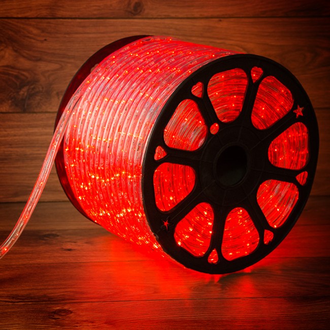 Дюралайт LED, постоянное свечение (2W) - красный, 30 LED/м, бухта 100м