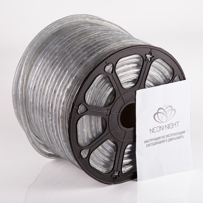 Дюралайт LED, постоянное свечение (2W) - красный, 30 LED/м, бухта 100м Дюралайт LED, постоянное свечение (2W) - красный, 30 LED/м, бухта 100м