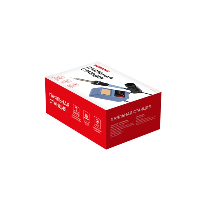 Паяльная станция (паяльник), модель R098, 48Вт, 230В, 160-480°C REXANT Паяльная станция (паяльник), модель R098, 48Вт, 230В, 160-480°C REXANT