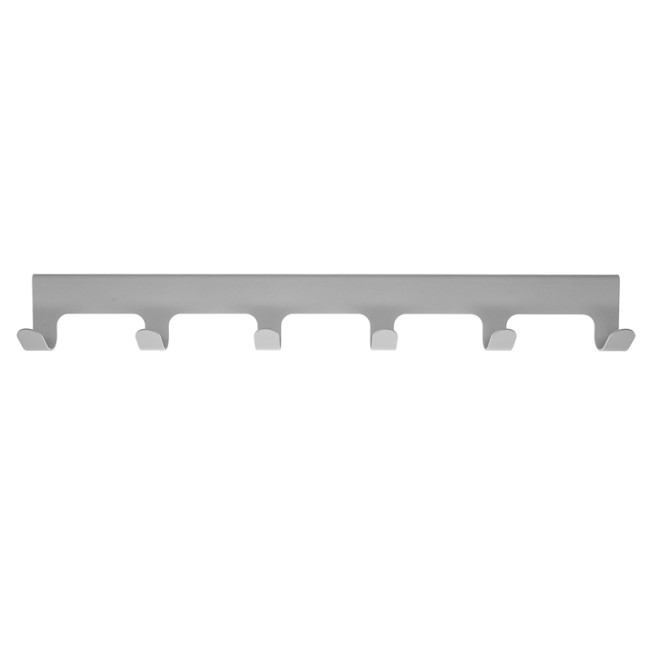 Вешалка навесная на дверь, 6 крючков, белая REXANT