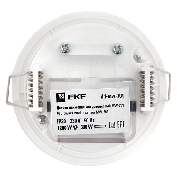 Датчик движения микроволновый MW-701 1200Вт 360град. до 20м IP20 бел. PROxima EKF dd-mw-701