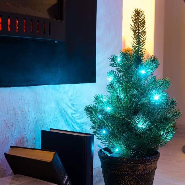 Елочка 45см в пластиковом горшке, Литая Елочка 45см в пластиковом горшке, Литая