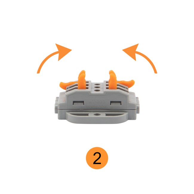 Клемма СМК 222-423P проходная 3 полюса, с монтажной площадкой (0,08-4 мм²), серая (25 шт./уп.) REXANT