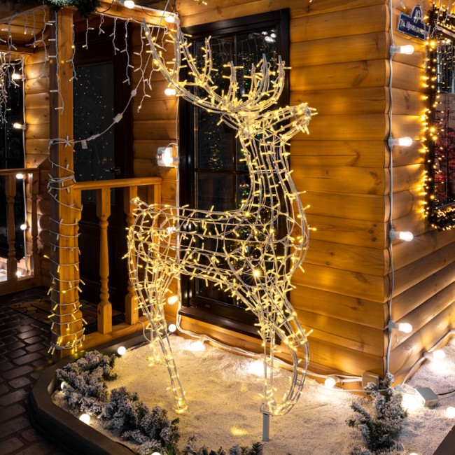Фигура объемная Олень 115х195 см, 528 LED, IP65, цвет свечения теплый белый NEON-NIGHT Фигура объемная Олень 115х195 см, 528 LED, IP65, цвет свечения теплый белый NEON-NIGHT