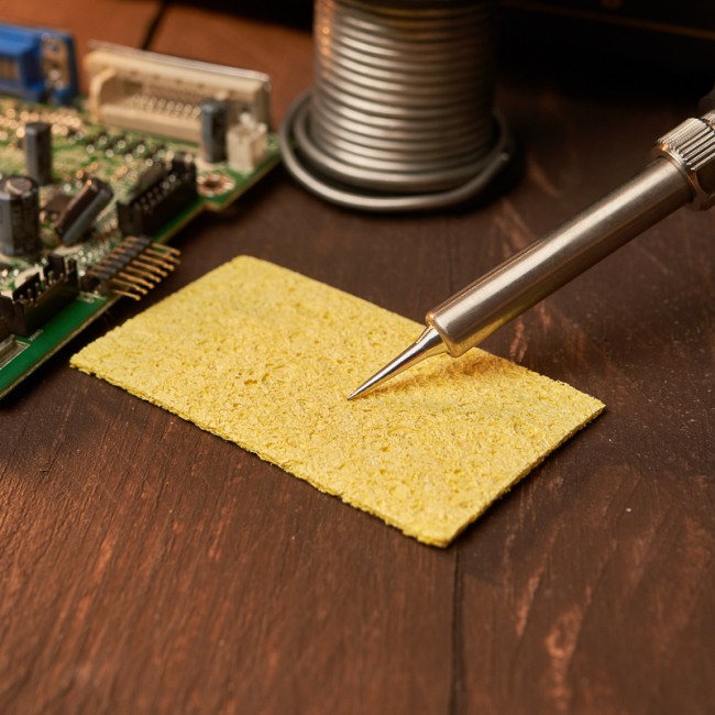 Губка для очистки паяльного жала 70x40 мм REXANT Губка для очистки паяльного жала 70x40 мм REXANT