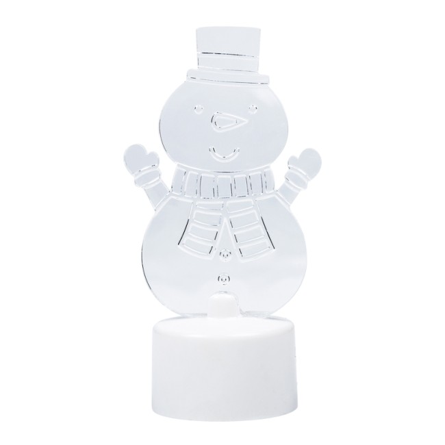 Фигура светодиодная на подставке Снеговик с шарфом 2D, RGB Фигура светодиодная на подставке Снеговик с шарфом 2D, RGB