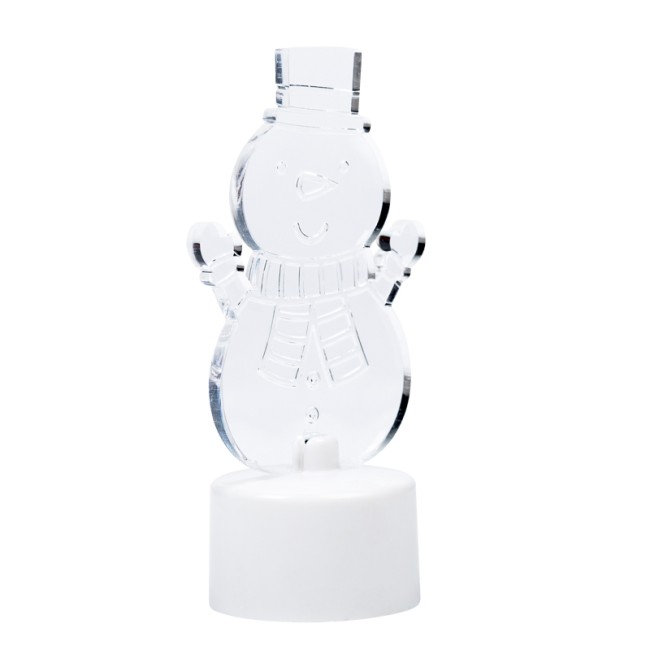 Фигура светодиодная на подставке Снеговик с шарфом 2D, RGB Фигура светодиодная на подставке Снеговик с шарфом 2D, RGB