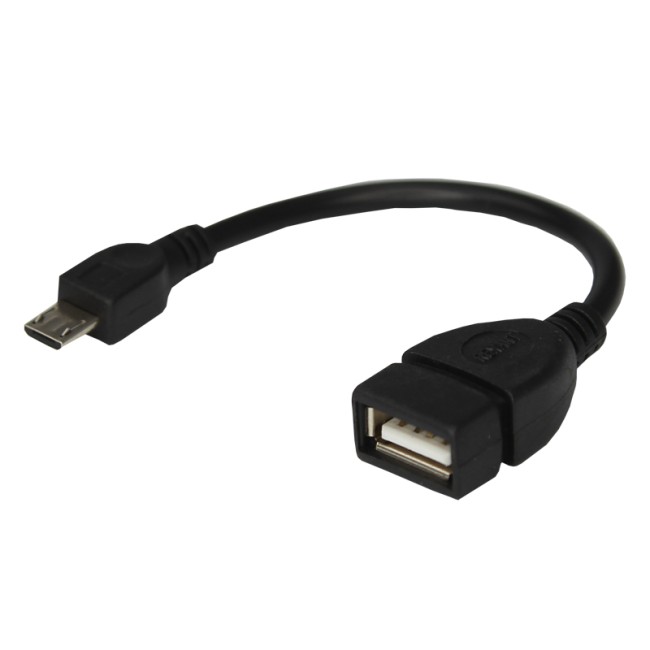 USB кабель OTG micro USB на USB шнур 0.15 м черный REXANT