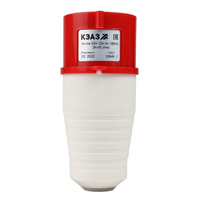 Вилка кабельная 025 32А 380AC 3P+PE+N 6ч IP44 КЭАЗ 222740 Вилка кабельная 025 32А 380AC 3P+PE+N 6ч IP44 КЭАЗ 222740