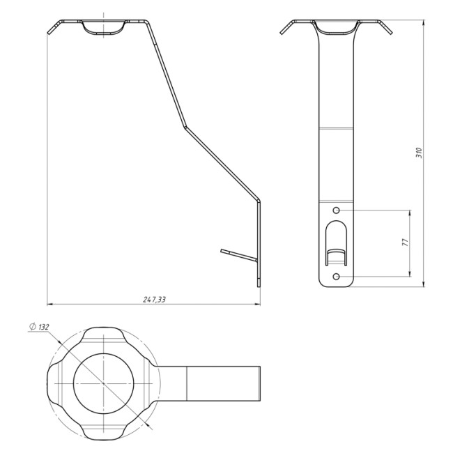 Держатель для шлемов и экипировки, настенный, черный REXANT