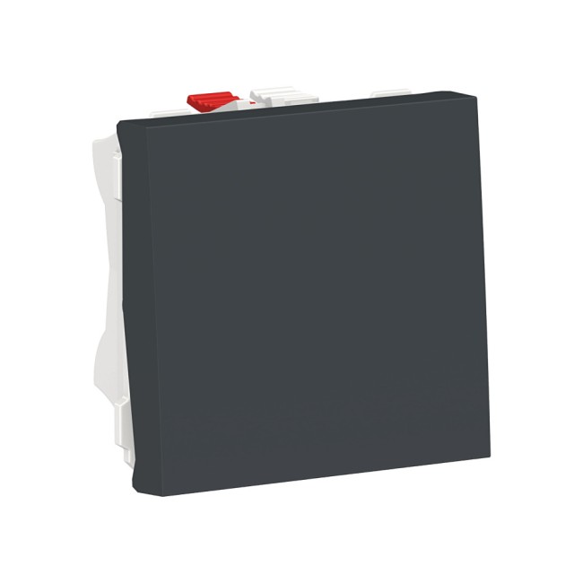 Выключатель UNICA MODULAR одноклавишный схема 1 10 AX 250 В 2 модуля антрацит