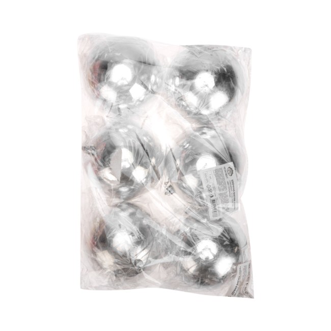 Елочная фигура Шар Ø 10 см, цвет серебряный глянцевый Елочная фигура Шар Ø 10 см, цвет серебряный глянцевый