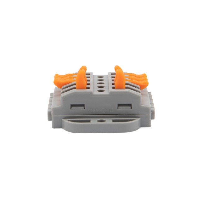 Клемма СМК 222-425P проходная 5 полюсов, с монтажной площадкой (0,08-4 мм²), серая (20 шт./уп.) REXANT Клемма СМК 222-425P проходная 5 полюсов, с монтажной площадкой (0,08-4 мм²), серая (20 шт./уп.) REXANT